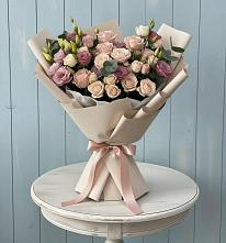 Букет цветов из:  Розы и Лизиантусы в Мирном Ставропольский край