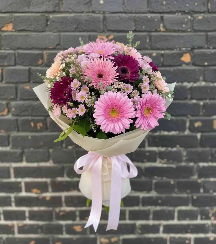 Букет цветов из: Герберы и Хризантемы в Мирном Ставропольский край