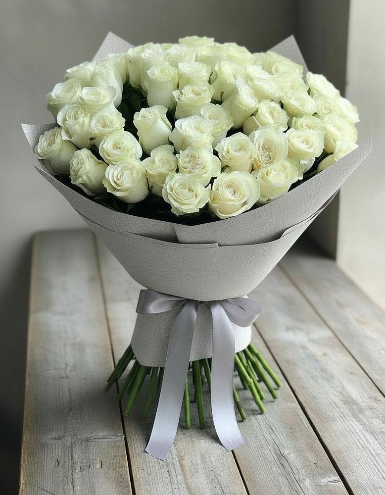 Букет 35 Белых роз в Мирном Ставропольский край