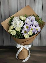 Букет цветов из:  Хризантемы и Розы в Мирном Ставропольский край