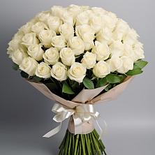 Букет 101 беля роза Белоснежка в Мирном Ставропольский край