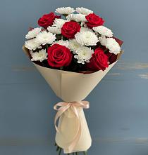 Букет цветов из:  Розы и Хризантемы в Мирном Ставропольский край