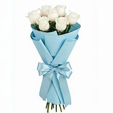 Букет 7 белых роз Проуд в Мирном Ставропольский край