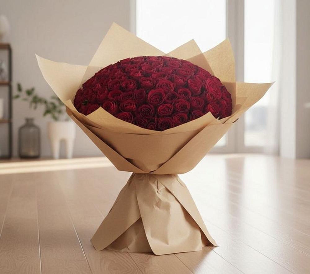 Букет 101 Красная роза в Мирном Ставропольский край