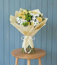 Букет цветов из:  Хризантемы и Розы в Мирном Ставропольский край