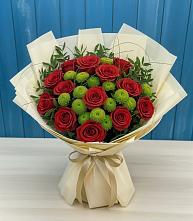 Букет цветов из:  Розы и Хризантемы #REPLACE_PRED# Мирном Ставропольский край